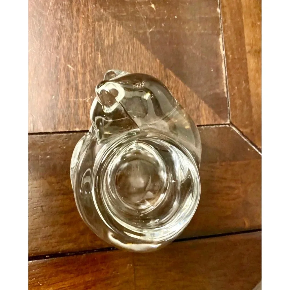 Glass Napping Cat Candle Holder‎